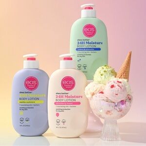 EOS set of 3 - Strawberry Dream, Vanilla Cashmere & crème de pistachio